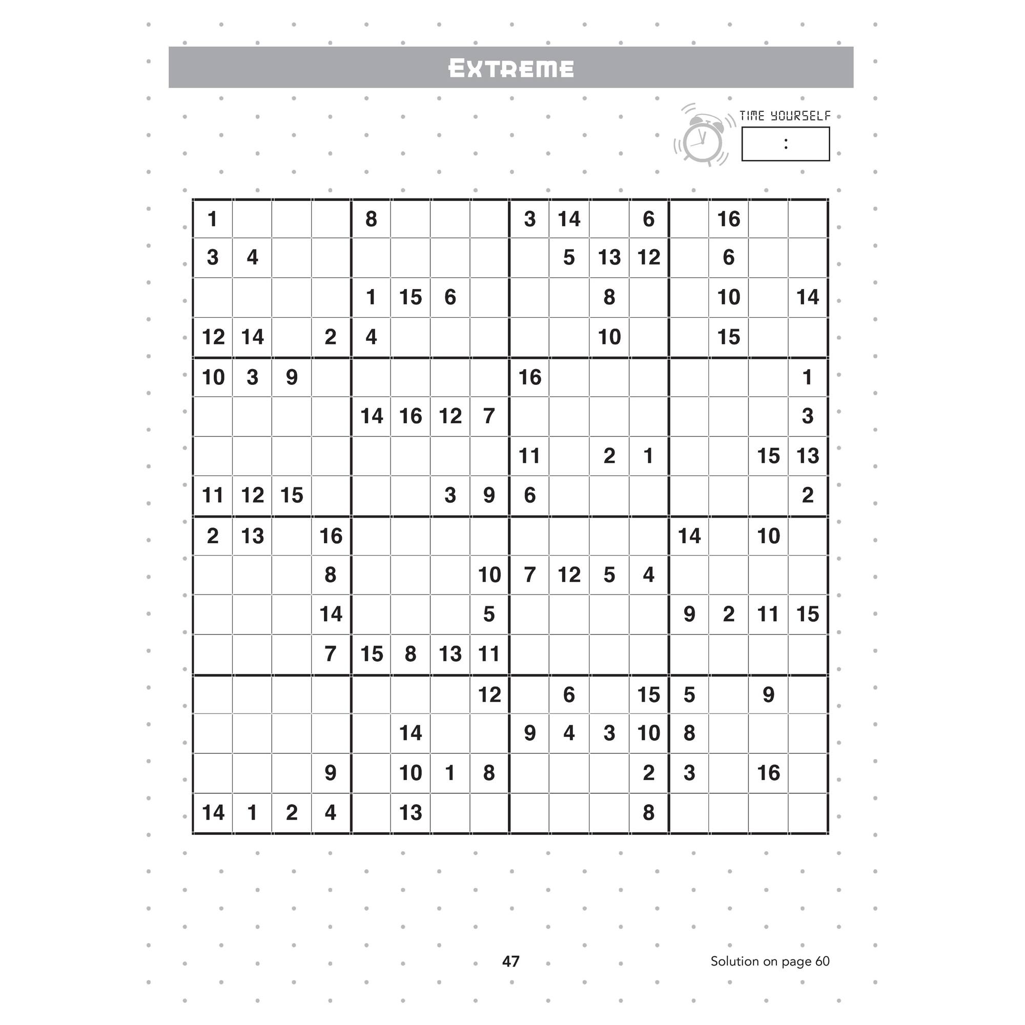 Dover Publications Creative Brain Games Extreme Sudoku Book